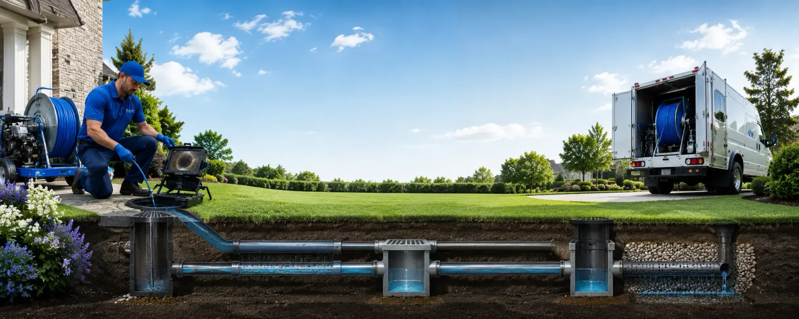 Outdoor drain cleaning information for Abrams, WI